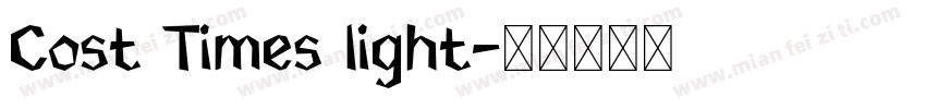 Cost Times light字体转换